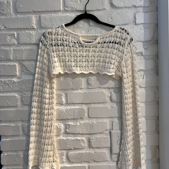 Altar'd State White Crochet Top - Picture 2 of 3